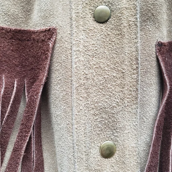 Vintage leather fringe western jacket, size small - Picture 8 of 9